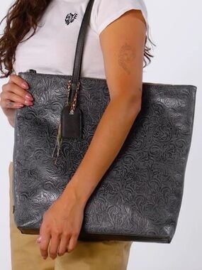 Consuela Steely Market Tooled Leather Tote